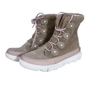 "SOREL" Women's Explorer II Joan Cozy Boots Size 8 Hiking Walking Lace Up Warm